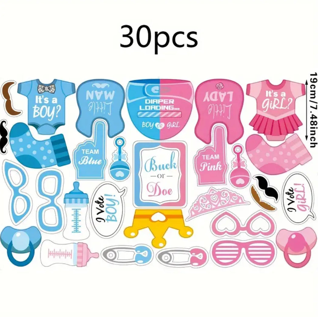 Gender reveal party sticks