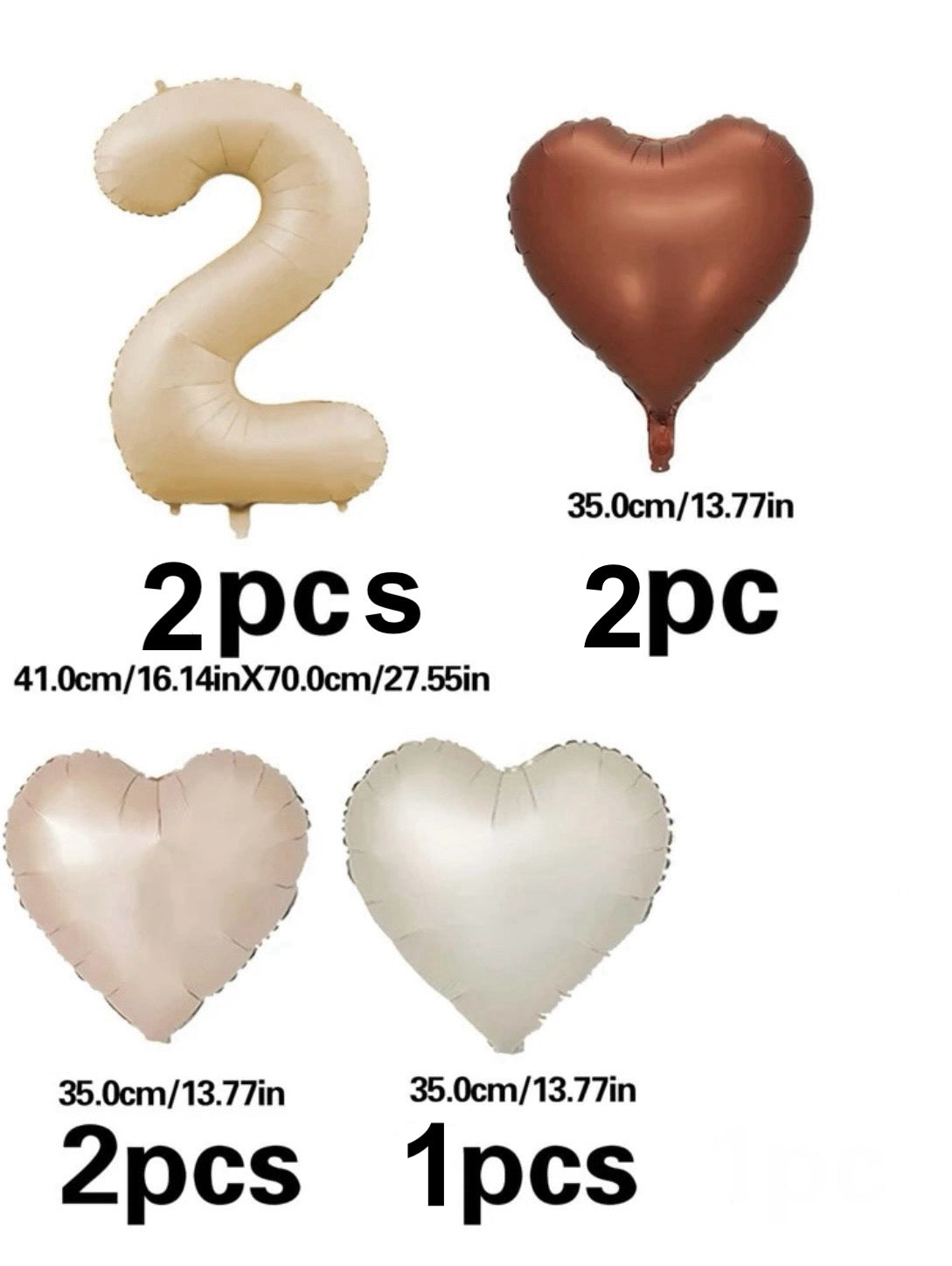 Hearts&Number balloonat customisable