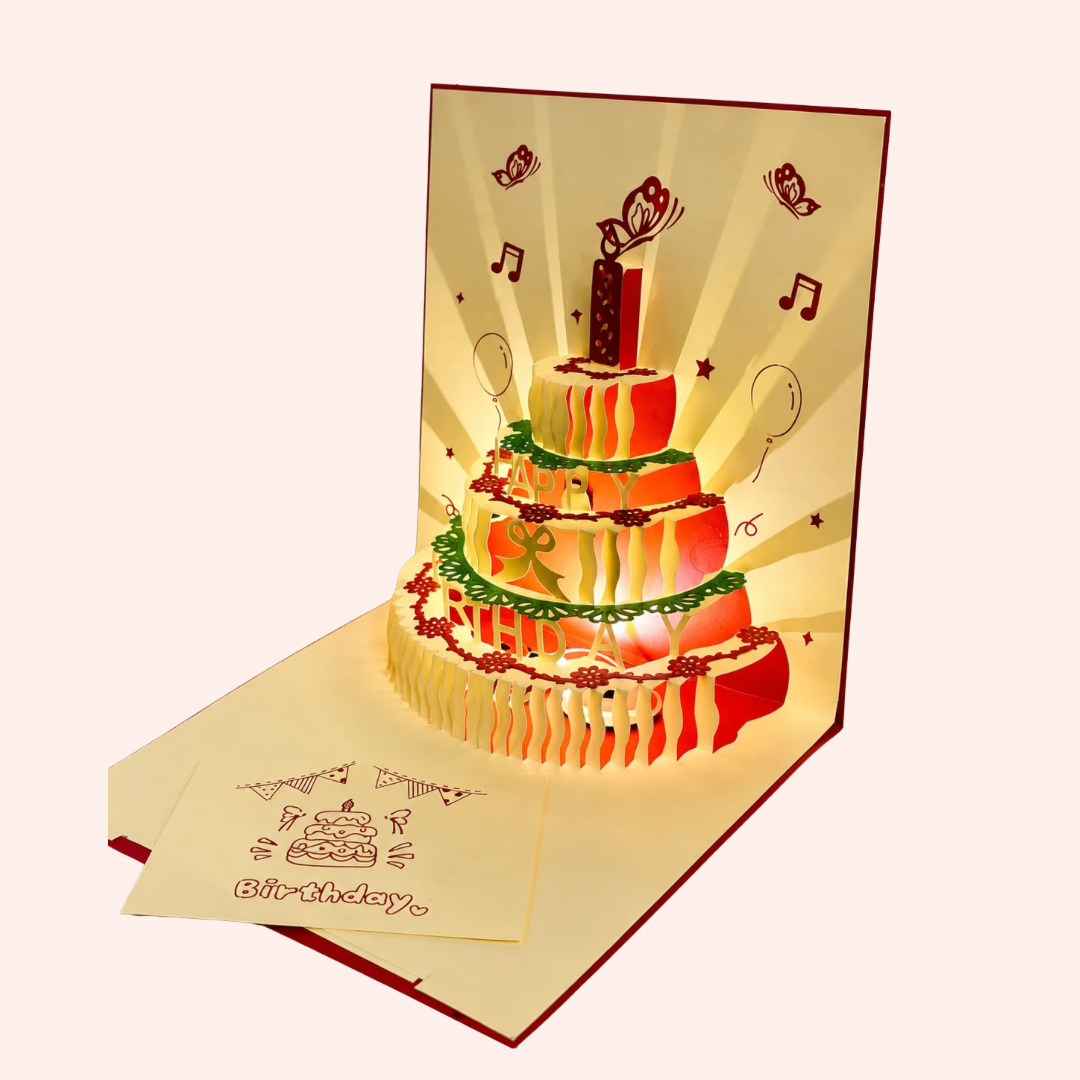 3D Musical Light-Up Card 🎂✨