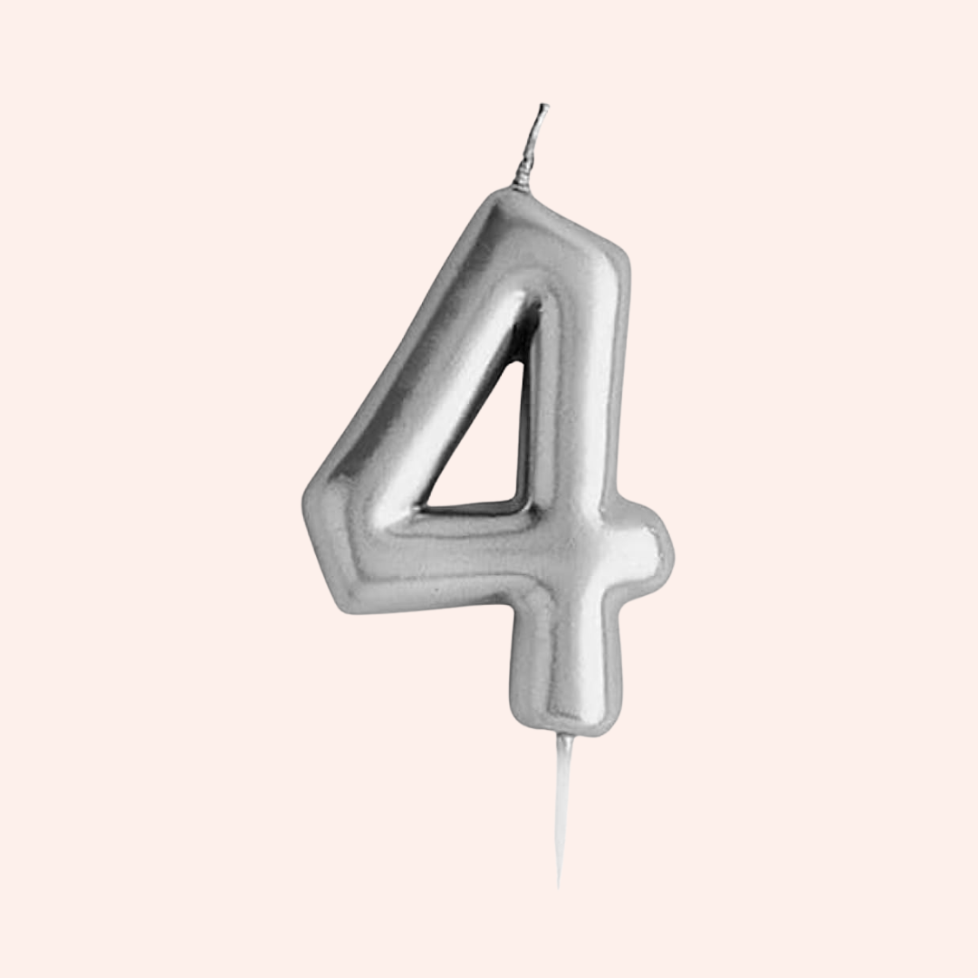 Candles number silver