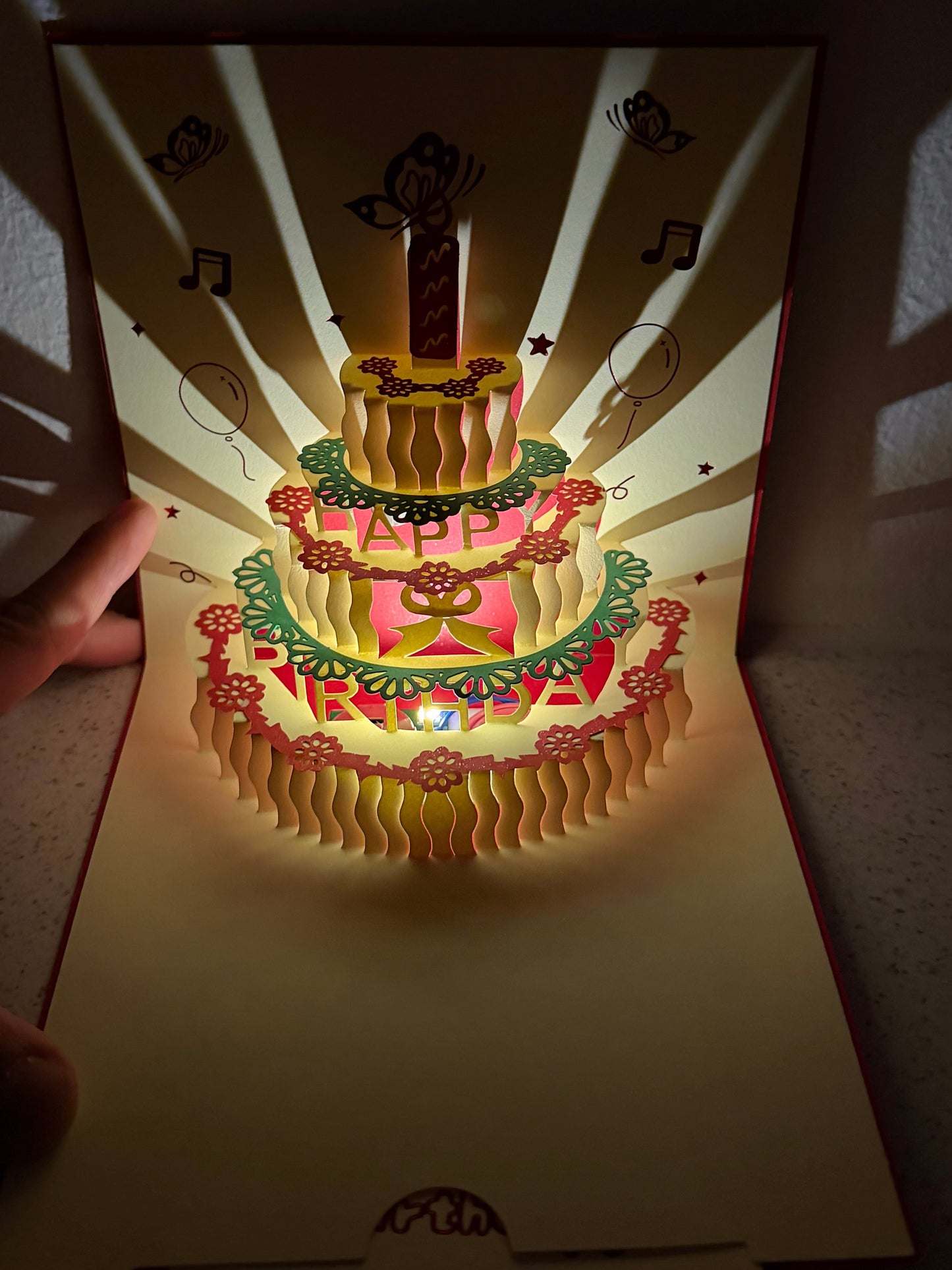 3D Musical Light-Up Card 🎂✨