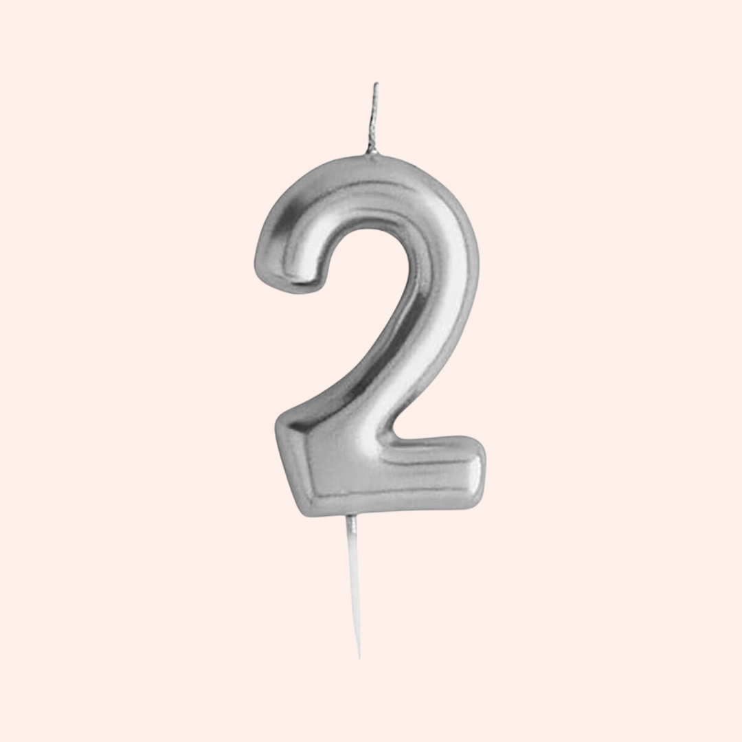 Candles number silver