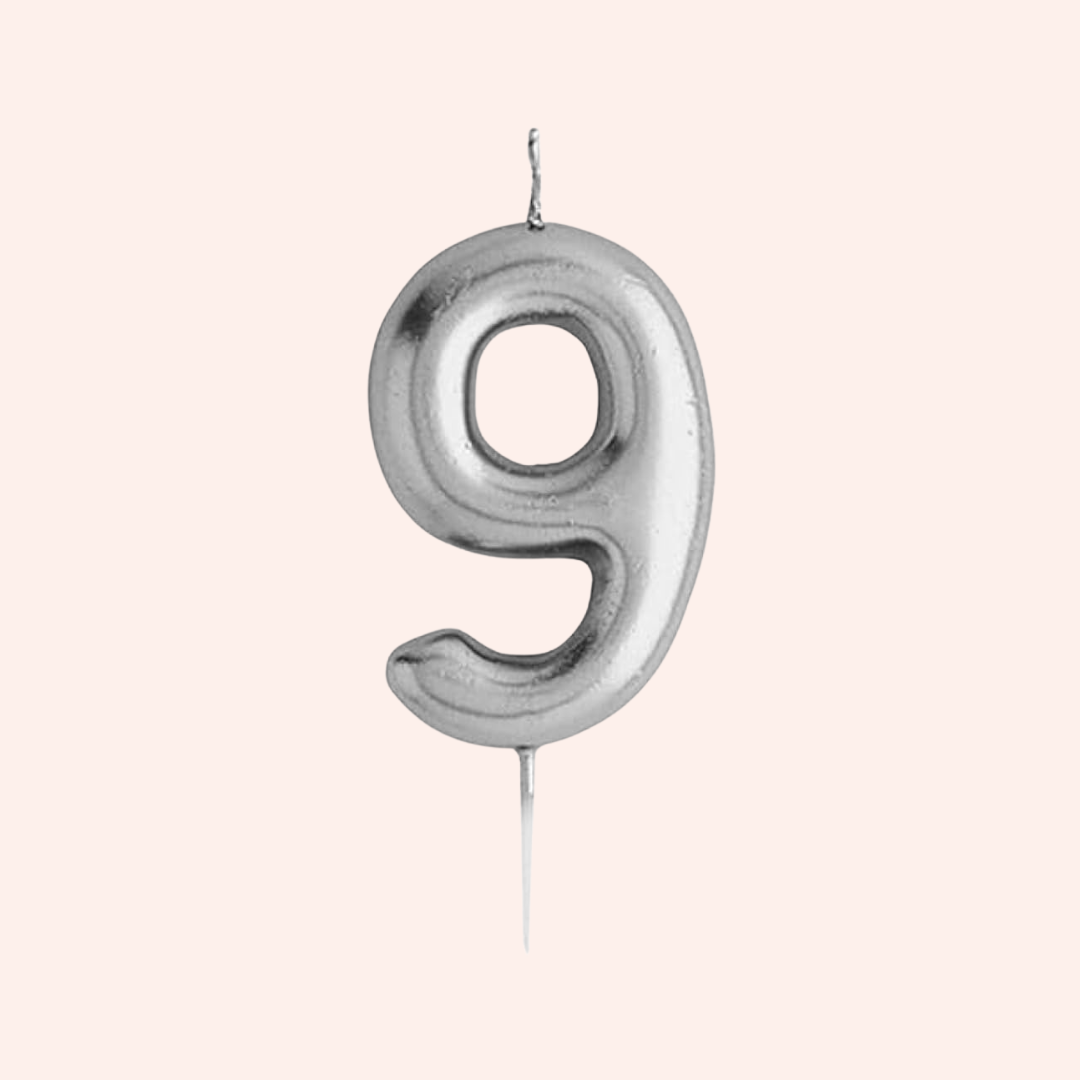 Candles number silver