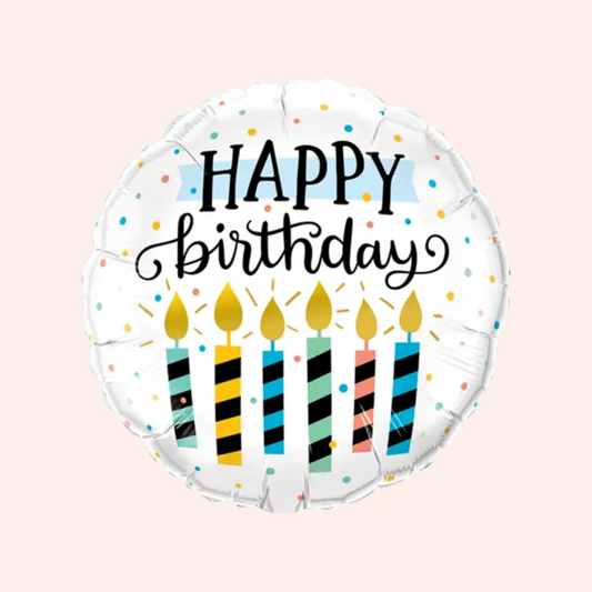 Happy birthday candles balloon