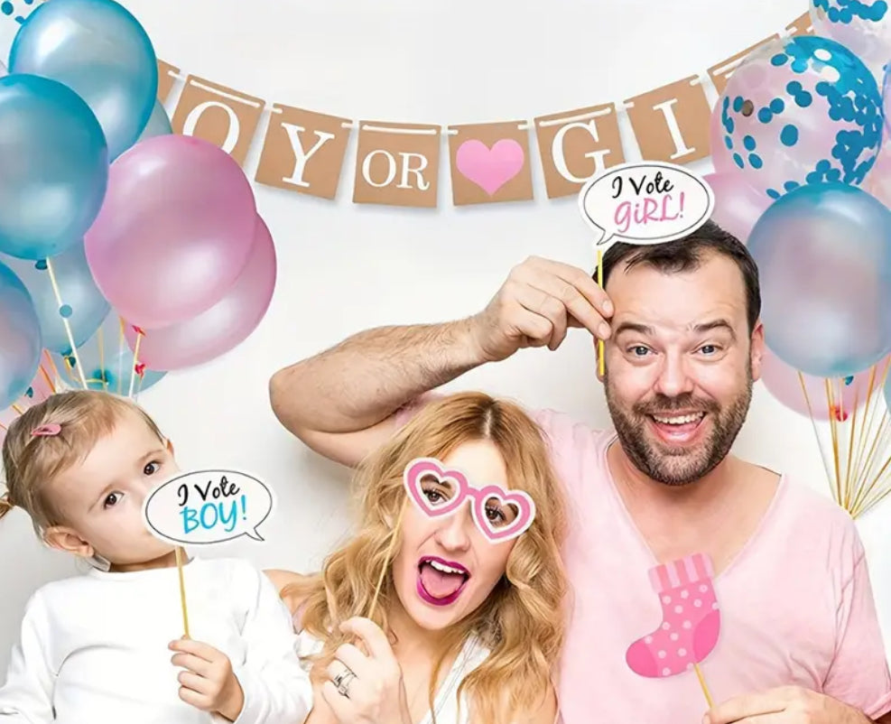 Gender reveal party sticks