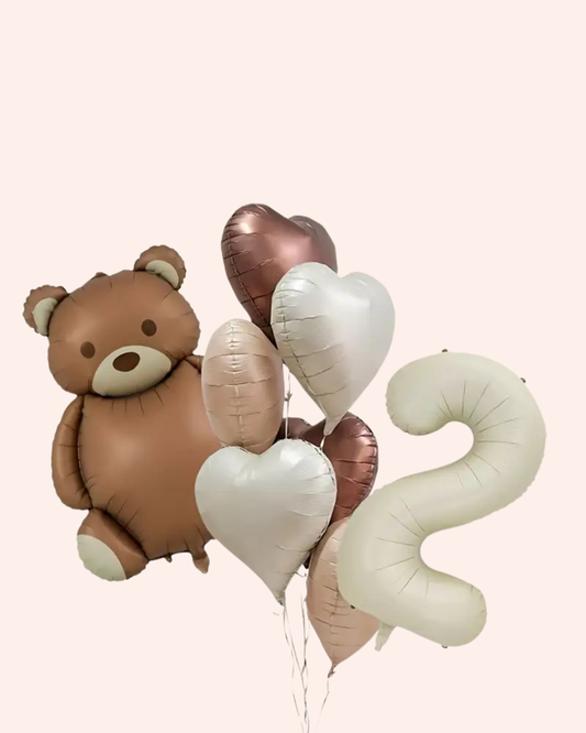 Teddy Bear Number Balloon Set