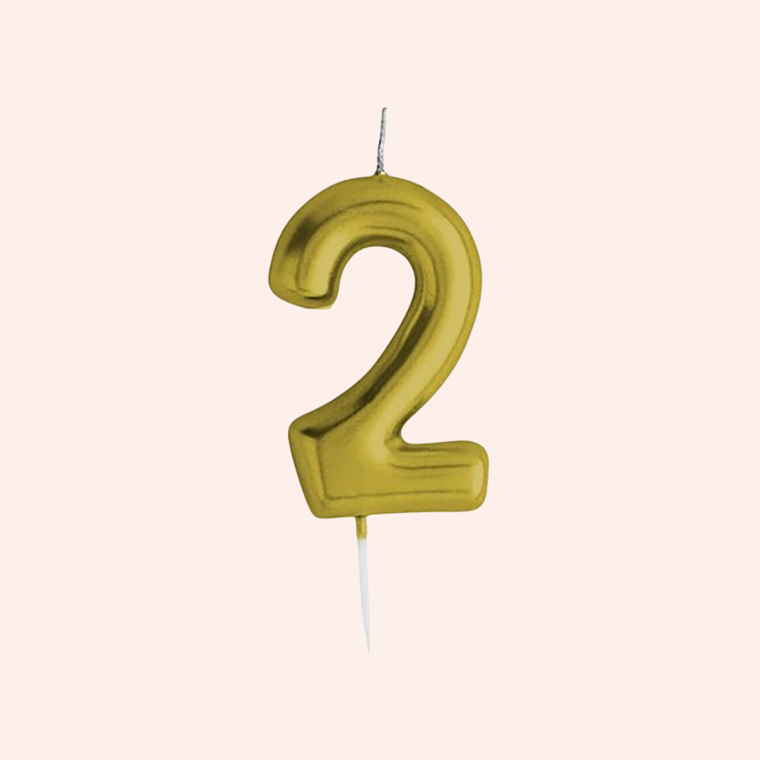 Candles number Gold