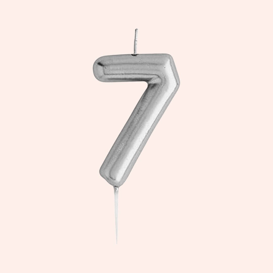 Candles number silver