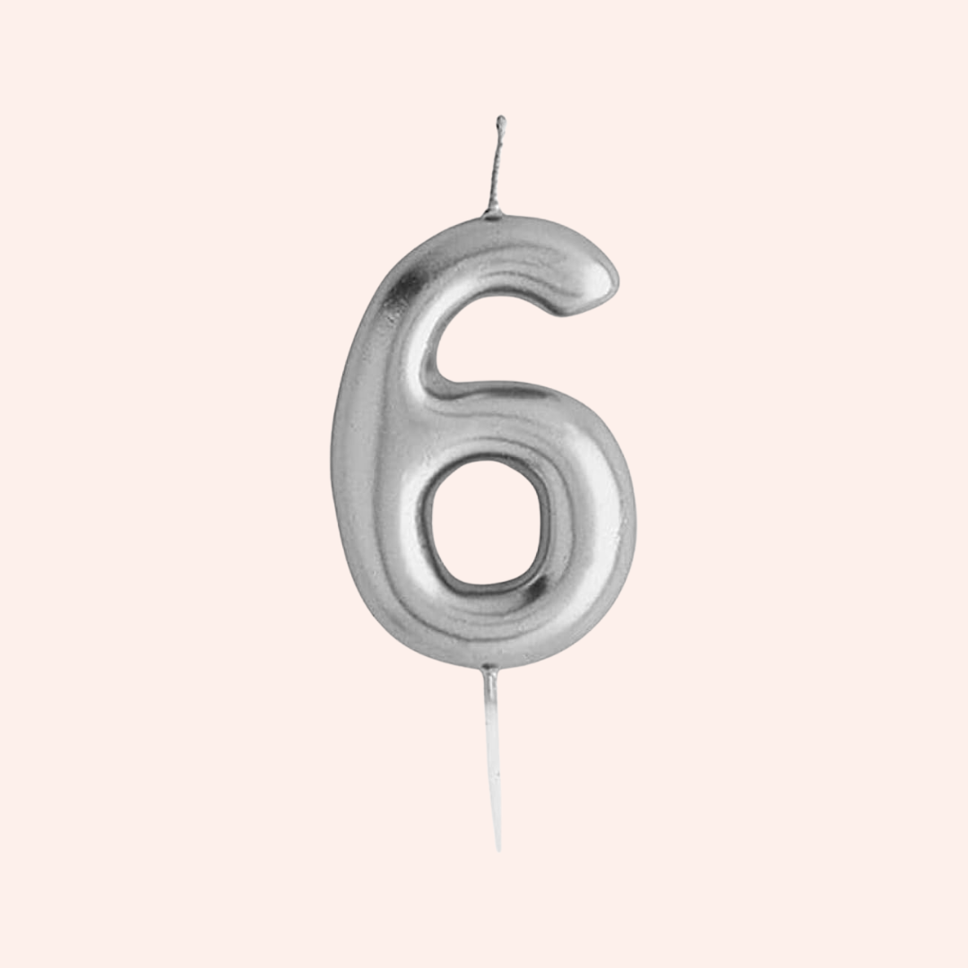 Candles number silver