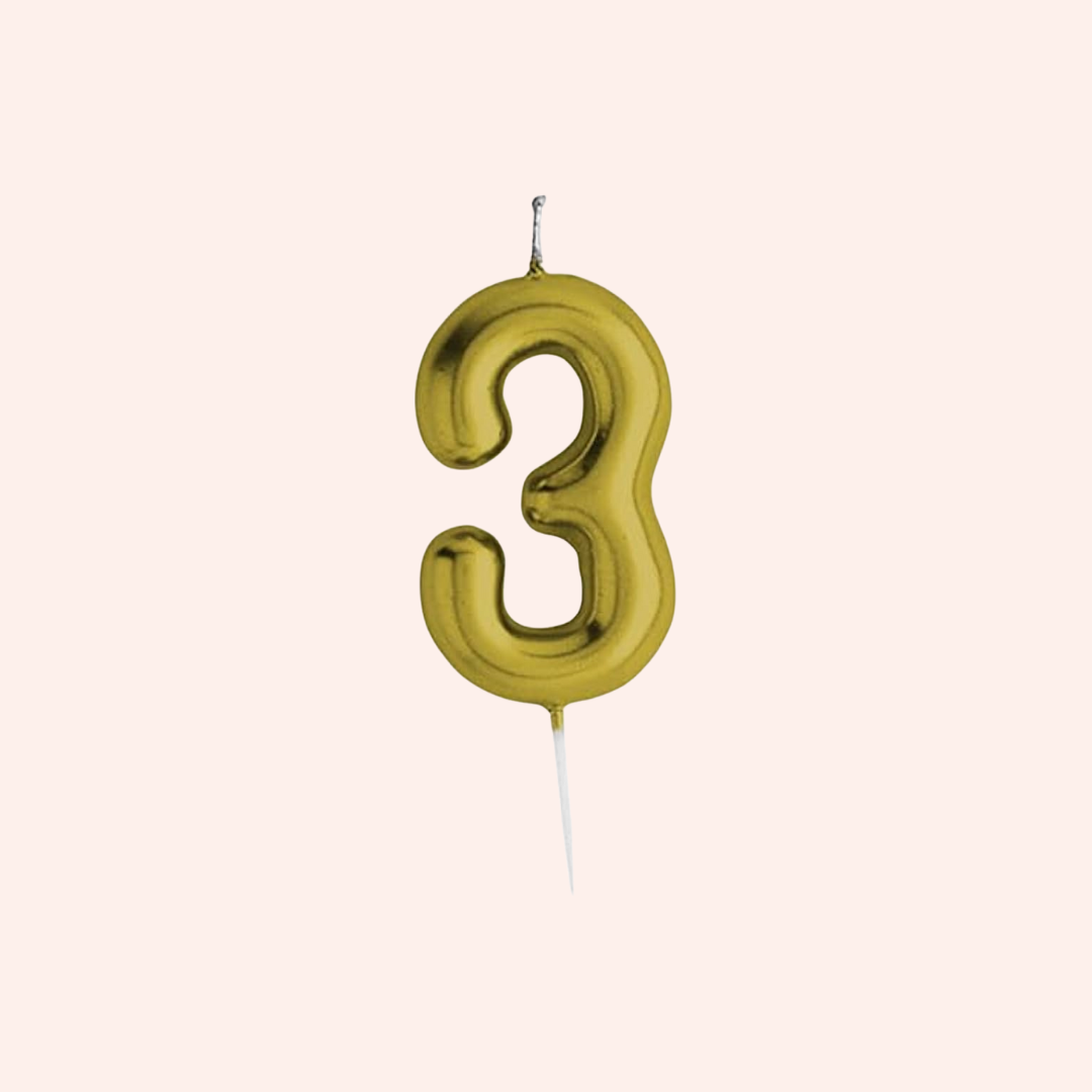 Candles number Gold