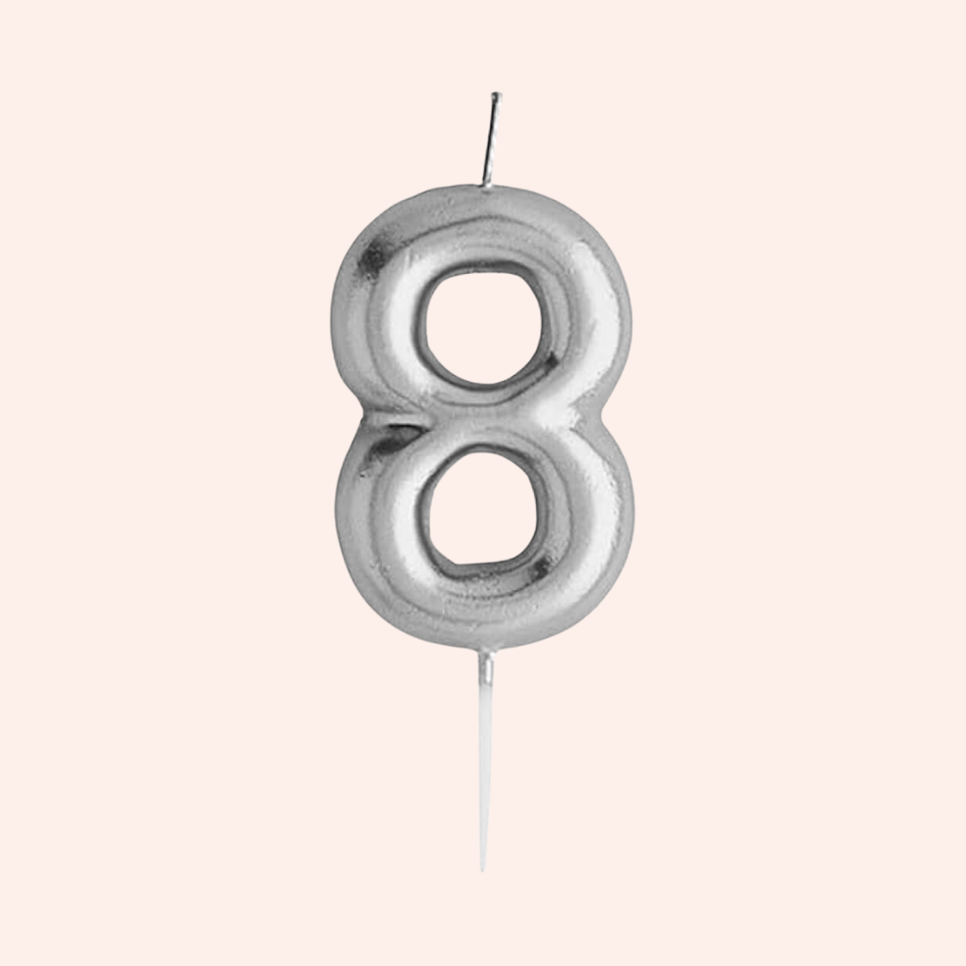 Candles number silver