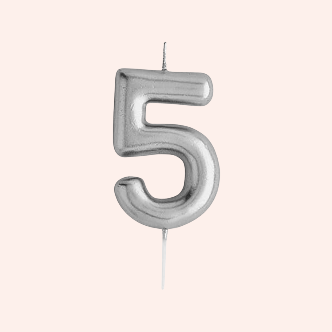 Candles number silver