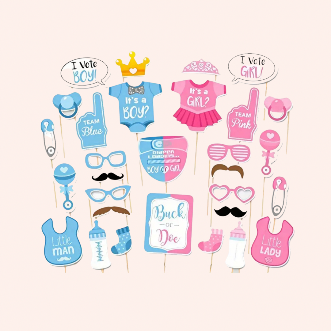 Gender reveal party sticks