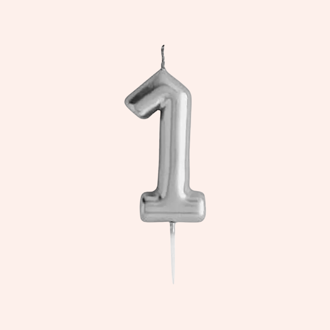 Candles number silver