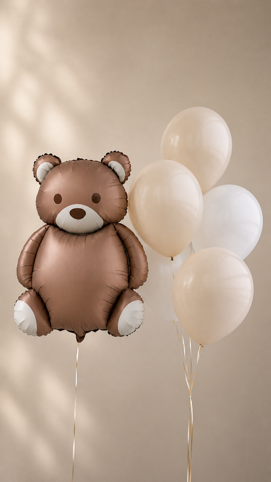 Bear with balloons